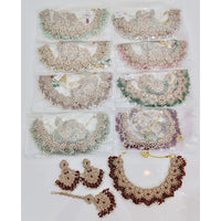 Rajwadi Collection Classic Pota Stone And Pearl And Beads Choker Necklace Set