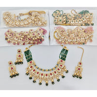 Rajwadi Collection Heritage Polki Kundan And Pearl And Beads Necklace Set
