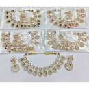Rajwadi Collection Exquisite Polki Kundan And Crystal Choker Necklace Set
