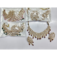 Rajwadi Collection Luxury Polki Kundan And Pearl And Beads Choker Necklace Set