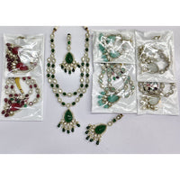 Rajwadi Collection Enigma Polki Kundan And Crystal Necklace Set