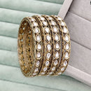 Rajwadi Collection Heritage Pota Stone Bangles Set