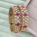 Rajwadi Collection Heritage Pota Stone Bangles Set
