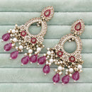 Rajwadi Collection Royal Crystal Stone And Beads Designer Dangler Earrings