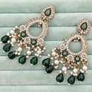 Rajwadi Collection Royal Crystal Stone And Beads Designer Dangler Earrings