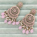 Rajwadi Collection Royal Crystal Stone And Beads Designer Dangler Earrings