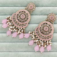 Rajwadi Collection Royal Crystal Stone And Beads Designer Dangler Earrings