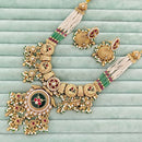 Rajwadi Collection Heritage Pota Stone And Pearl Necklace Set