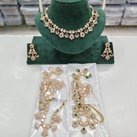 Rajwadi Collection Regal Polki Kundan Stone Festive Necklace Set