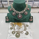 Rajwadi Collection Regal Polki Kundan Stone Festive Necklace Set