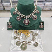 Rajwadi Collection Regal Polki Kundan Stone Festive Necklace Set