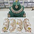 Rajwadi Collection Regal Polki Kundan Stone And Beads Festive Necklace Set