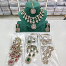 Rajwadi Collection Regal Polki Kundan Stone Festive Necklace Set