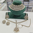 Rajwadi Collection Royal Polki Kundan Beaded Semi Bridal Jewellery Set