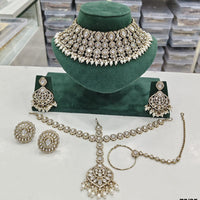 Rajwadi Collection Royal Polki Kundan Beaded Semi Bridal Jewellery Set