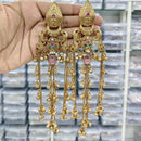 Rajwadi Collection Royal Kashmiri Long Pota Stone And Ghungroo Dangler Earrings