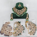 Rajwadi Collection Ethnic Pota Stone And Pearl Choker Necklace Set