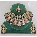 Rajwadi Collection Royal Grace Austrian Stone Pearl And Beads Choker Necklace Set