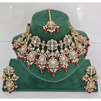Rajwadi Collection Royal Grace Austrian Stone Pearl And Beads Choker Necklace Set