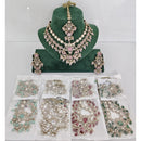 Rajwadi Collection Grand American Diamond And Beads Royal Necklace Set