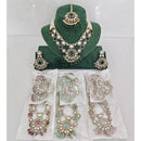 Rajwadi Collection Grand American Diamond And Beads Royal Necklace Set