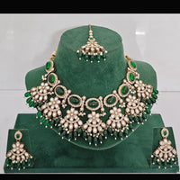 Rajwadi Collection Heritage Pota And Austrian Stone Beads Necklace Set