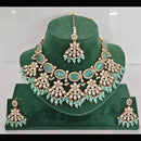 Rajwadi Collection Heritage Pota And Austrian Stone Beads Necklace Set