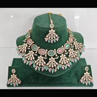 Rajwadi Collection Heritage Pota And Austrian Stone Beads Necklace Set