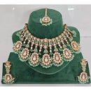 Rajwadi Collection Heritage Pota And Austrian Stone Beads Necklace Set
