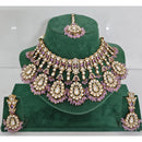 Rajwadi Collection Heritage Pota And Austrian Stone Beads Necklace Set