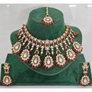 Rajwadi Collection Heritage Pota And Austrian Stone Beads Necklace Set