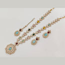 Rajwadi Collection Heritage Pota And Austrian Stone Beads Necklace Set