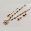Rajwadi Collection Heritage Pota And Austrian Stone Beads Necklace Set