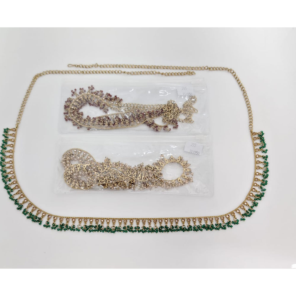 Rajwadi Collection Royal Crystal Stone And Pearl Traditional Kamarband
