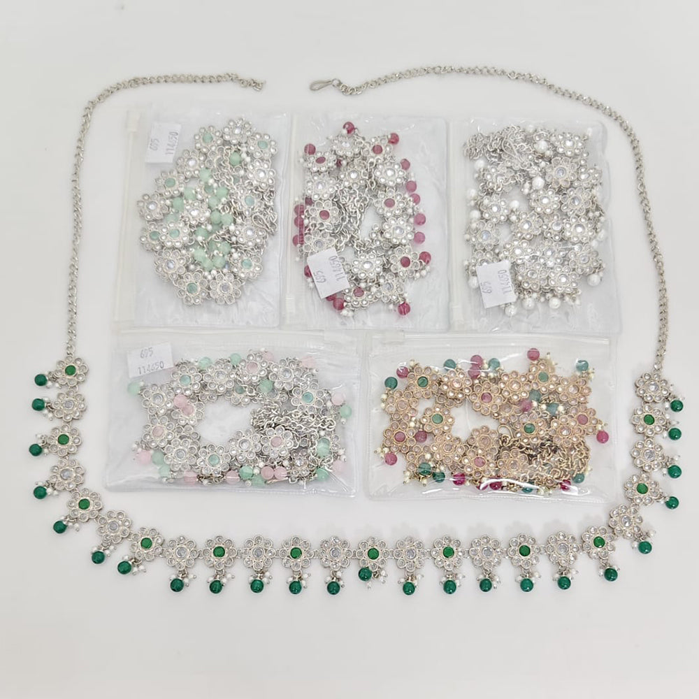 Rajwadi Collection Royal Crystal Stone And Pearl Traditional Kamarband