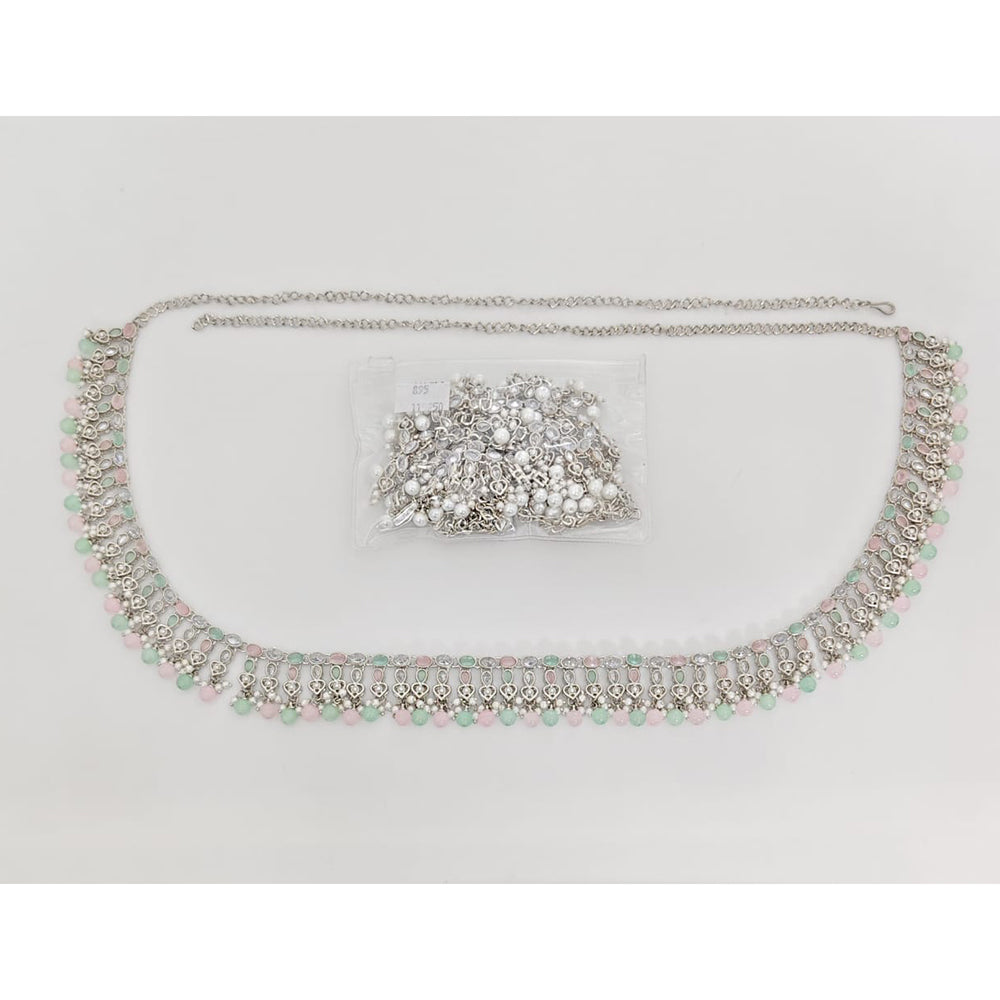 Rajwadi Collection Royal Crystal Stone And Pearl Traditional Kamarband