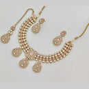 Rajwadi Collection Heritage Pota Stone And Austrian Stone Necklace Set