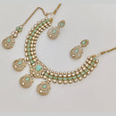 Rajwadi Collection Heritage Pota Stone And Austrian Stone Necklace Set