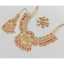 Rajwadi Collection Heritage Pota Stone And Pearl Necklace Set