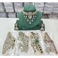 Rajwadi Collection Heritage Polki Kundan Stone And Pearl Choker Necklace Set