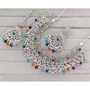 Rajwadi Collection Traditional Crystal Stone And Pearl Necklace Set