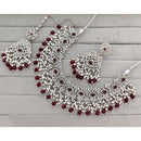 Rajwadi Collection Traditional Crystal Stone And Pearl Necklace Set