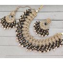 Rajwadi Collection Traditional Crystal Stone And Pearl Necklace Set