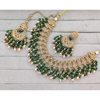 Rajwadi Collection Traditional Crystal Stone And Pearl Necklace Set