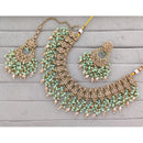 Rajwadi Collection Traditional Crystal Stone And Pearl Necklace Set