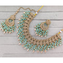 Rajwadi Collection Traditional Crystal Stone And Pearl Necklace Set