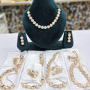 Rajwadi Collection Elegant Polki Kundan Stone Necklace Set