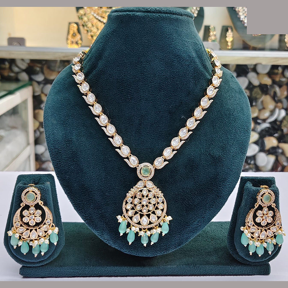 Rajwadi Collection Heritage Polki Kundan Stone And Beads Necklace Set
