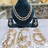 Rajwadi Collection Royal Heritage Polki Kundan Stone Necklace Set