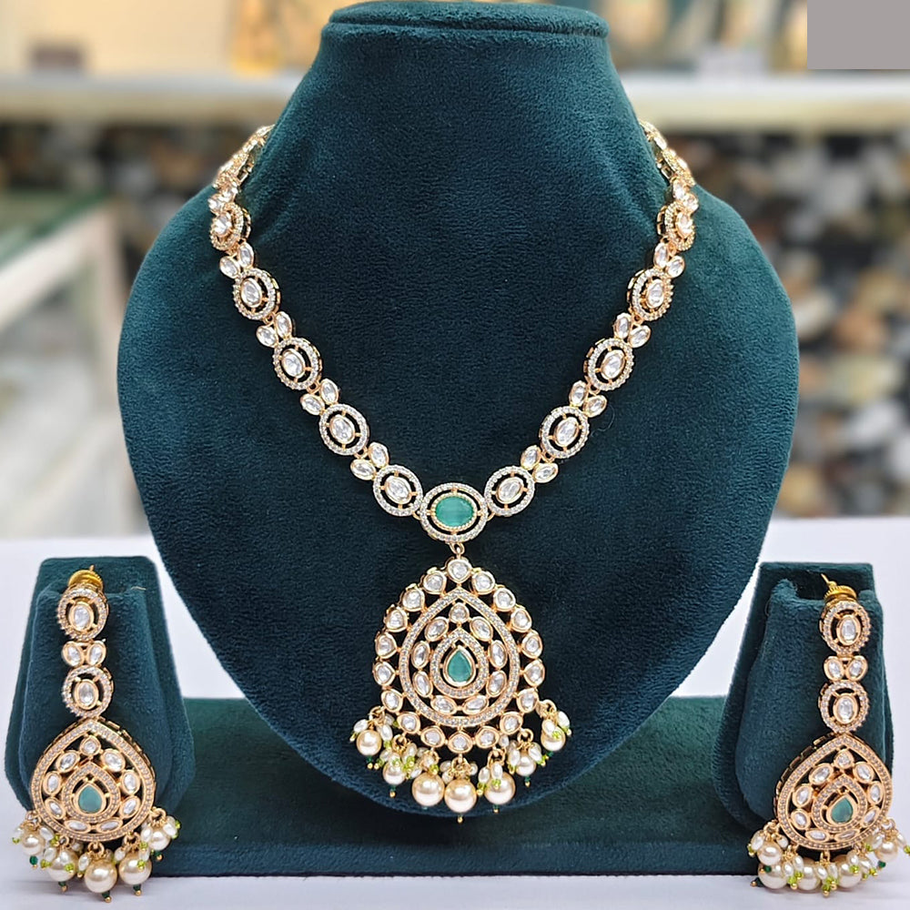 Rajwadi Collection Heritage Polki Kundan Stone Necklace Set